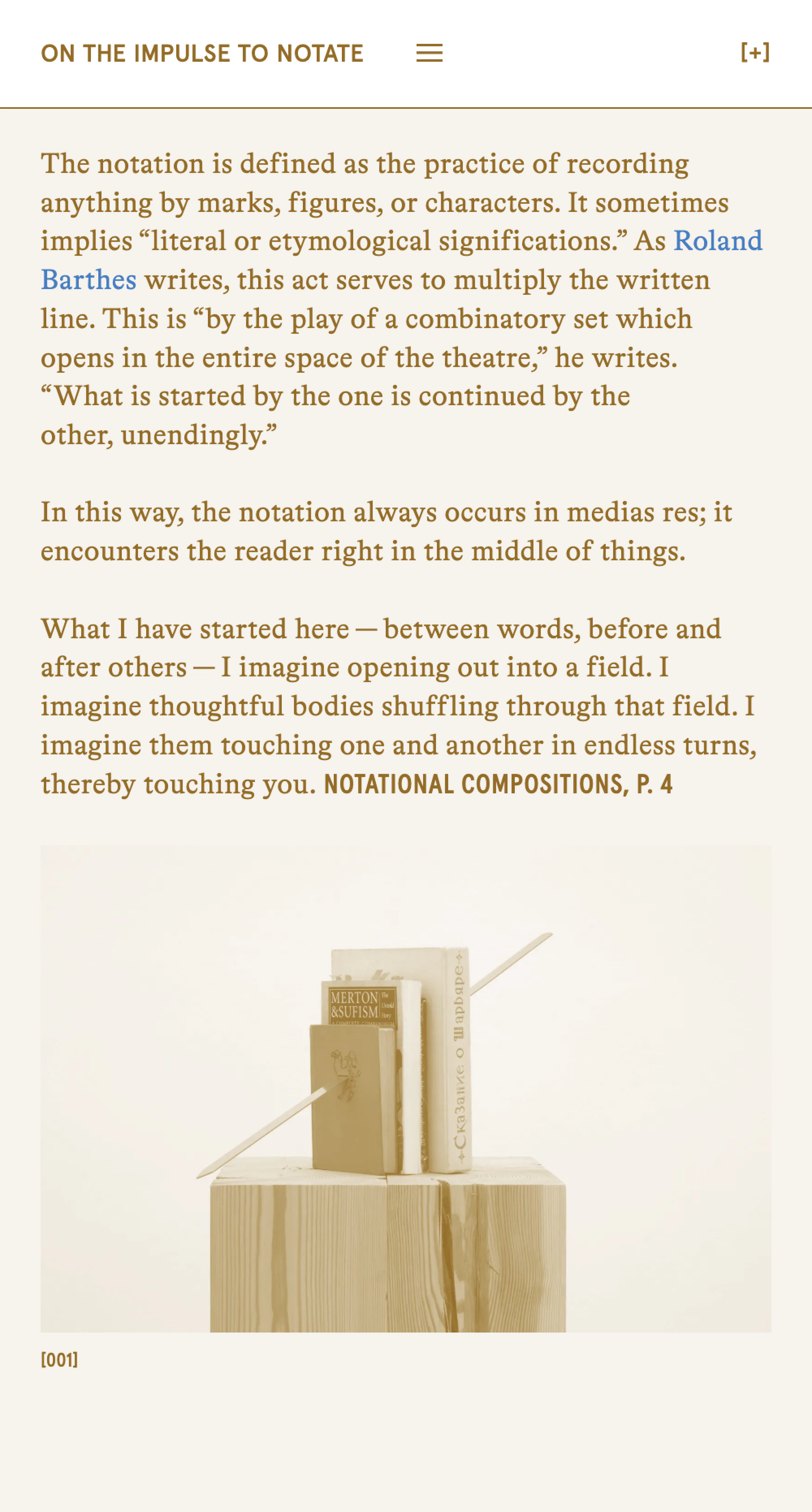 On the Impulse to Notate (Mobile)